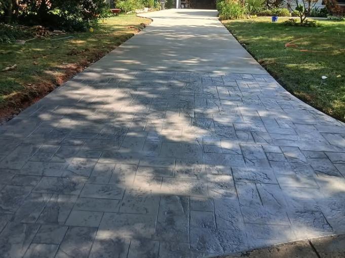 Stamped driveway