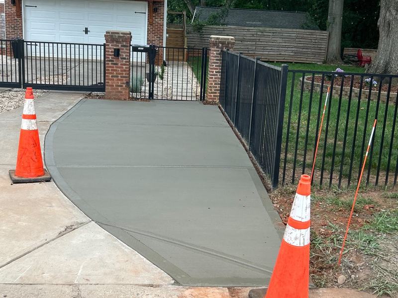 New driveway apron